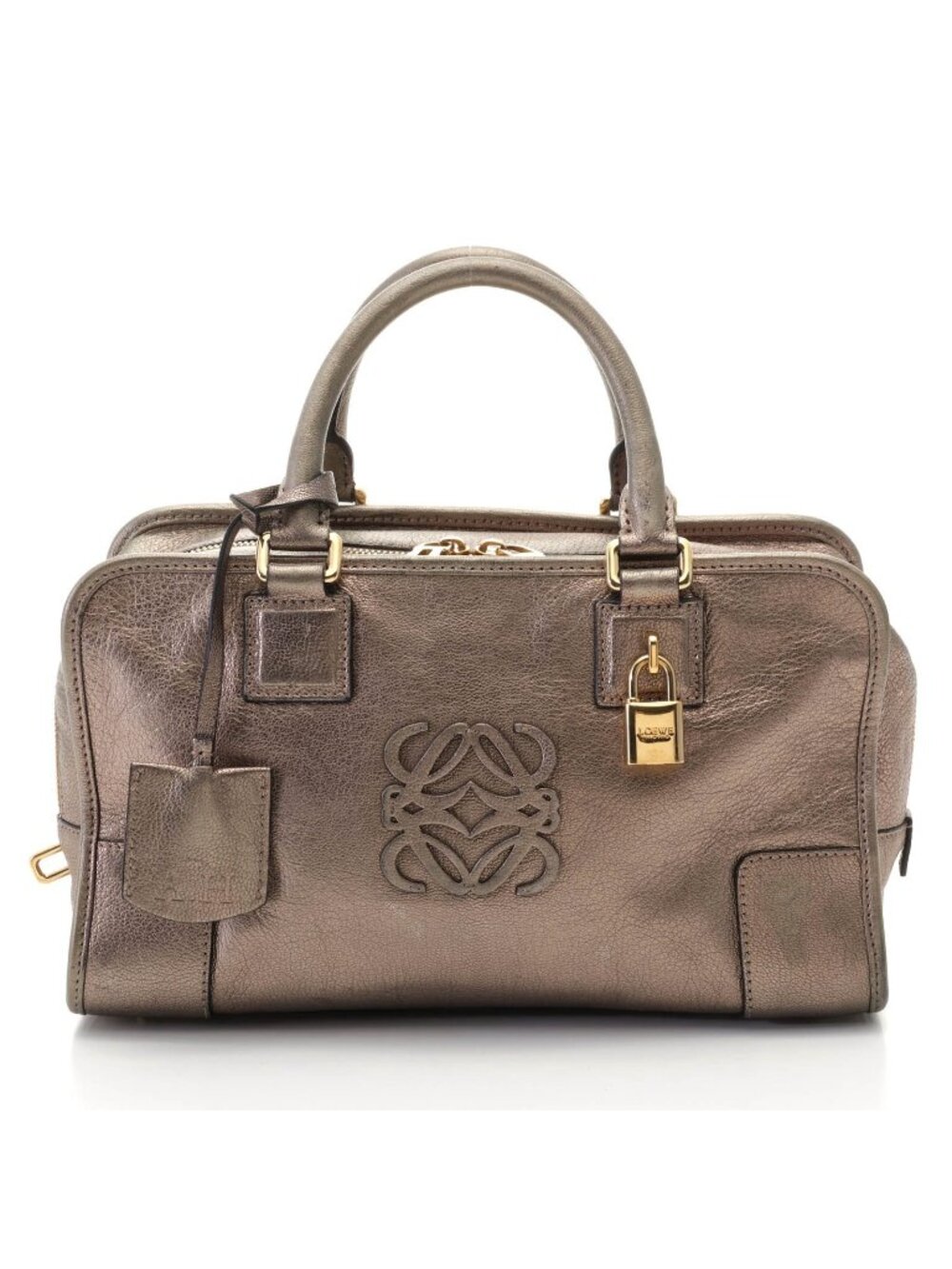Loewe Amazona 28 Light Blanc Leather Handbag
